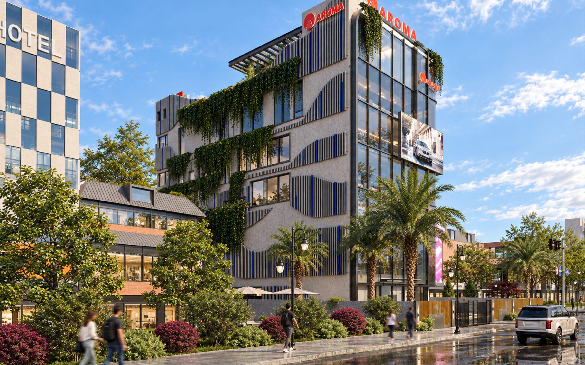 Aroma, a hotel with planted facades